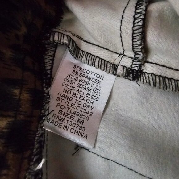 💥213 Umgee Animal Print Moto Pull On Jegging Pants - Picture 5 of 8